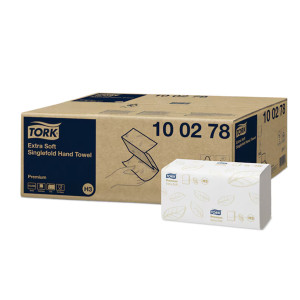 Сверхмягкие двухслойные полотенца для рук со сложением типа Singlefold, Tork Extra Soft Premium, H3. Photo 2