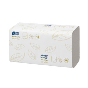 Сверхмягкие двухслойные полотенца для рук со сложением типа Singlefold, Tork Extra Soft Premium, H3