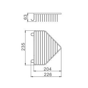 Полка угловая решетка HAIBA HB335 (HB0495)