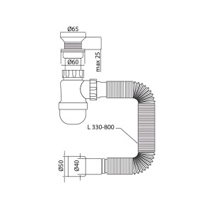 Сифон для умывальника Mixxus SU-06-A 1 1/2