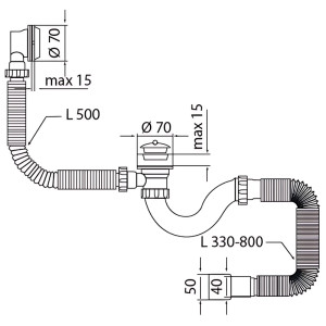 Сифон для ванны Mixxus SV-01-A 1 1/2
