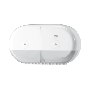 Двойной диспенсер для туалетной бумаги в мини-рулонах TORK SmartOne, белый. Photo 2