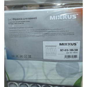 Шторка для ванной Mixxus SCT-015-180x180 из полиэстера (Узор 