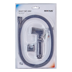Набор для гигиенического душа Mixxus Bidet SET-002 Black (шланг 1,2м) (LE2776)