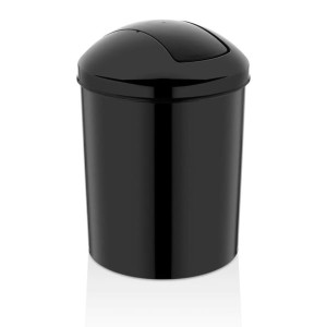 Корзина для мусора с крышкой-бабочкой Rulopak, 15 л, черная