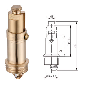 Шток донного клапана Mixxus ROD-01 (пятки) СLICK-СLACK 16мм x 8мм латунный (MI8392)