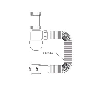 Сифон для умывальника Mixxus SU-05-A 1 1/2