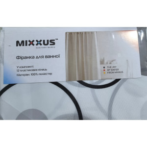 Шторка для ванной Mixxus SCT-014-180x180 из полиэстера (Узор 