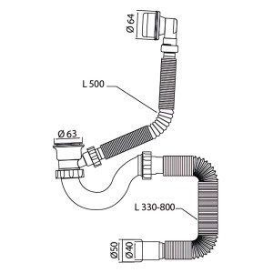 Сифон для ванны Mixxus SV-03-A 1 1/2