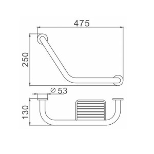 Поручень для ванной с мыльницей Haiba HB1719 (HB0719)