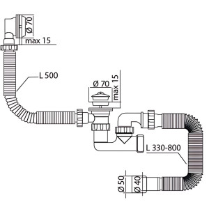 Сифон для ванны Mixxus SV-02-A 1 1/2
