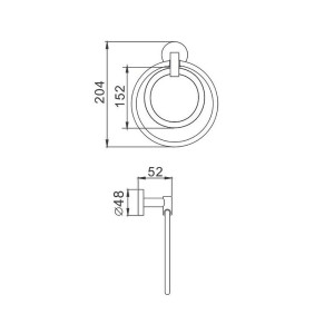Полотенцедержатель Haiba HB1704-1 