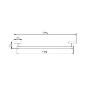 Полотенцедержатель Haiba HB1901 (1 планка) 450 мм (HB0477)